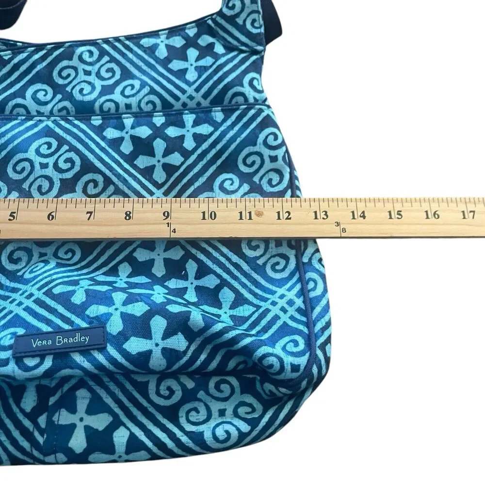 Vera Bradley Y2k Blue Geometric Seatbelt Shoulder Travel Bag Purse‎